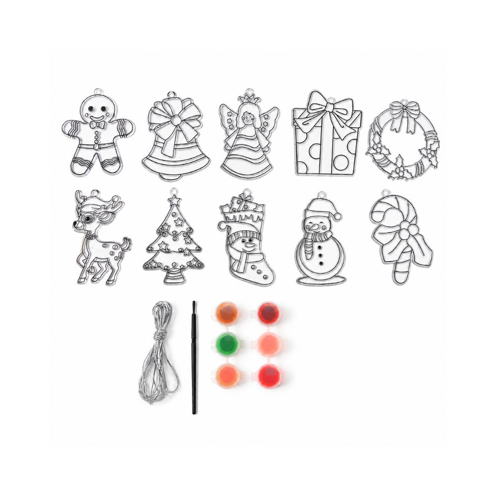 Christmas Kids Suncatchers 10 Pack - CHRISTMAS MIX